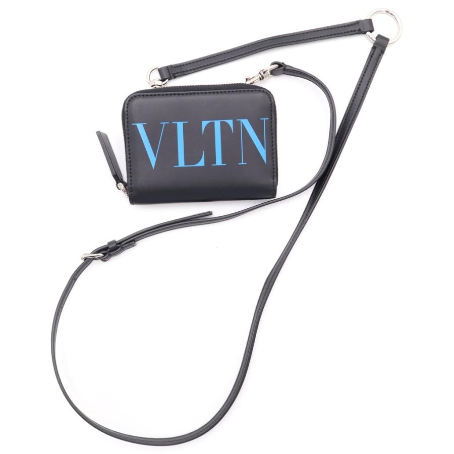 美品✨ ヴァレンティノ VLTNロゴ レザー ラウンドジップウォレット ブラック VALENTINO（ヴァレンティノ） VLTN フルオ レザー ロゴデザイン