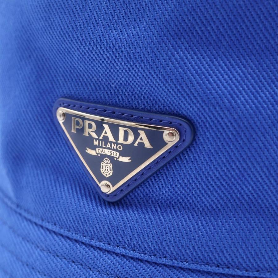 PRADA（プラダ） トライアングルロゴプレート コットン バケットハット