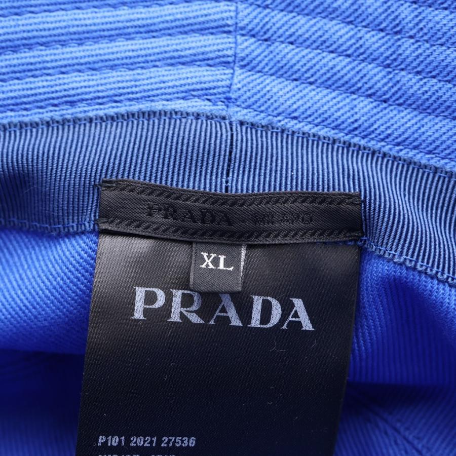 PRADA（プラダ） トライアングルロゴプレート コットン バケットハット