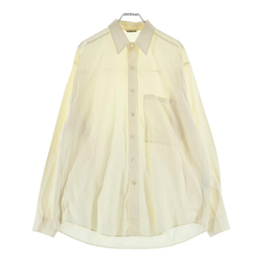 極美品 AURALEE 名作 フィンクス ツイル シャツ 長袖 本当にいいシャツ AURALEE（オーラリー） 23SS WASHED FINX TWILL BIG SHIRTS ウォッシュ