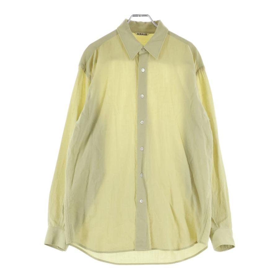 AURALEE（オーラリー） 23SS HARD TWIST WOOL VIYELLA SHIRT ハード