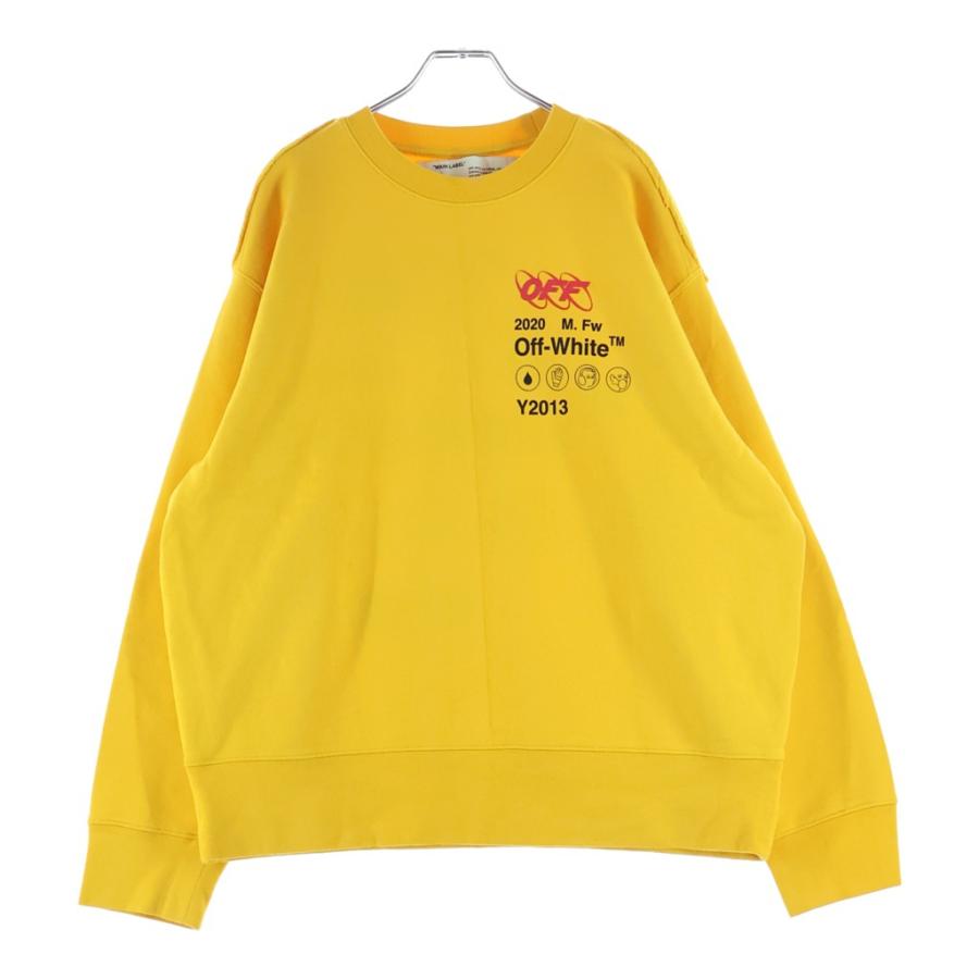 オフホワイト 19AW Industrial Y013 Incomp Crewneck バック切替刺繍