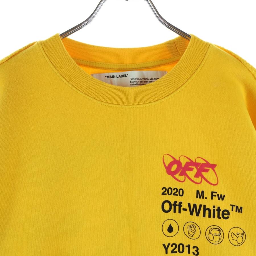 オフホワイト 19AW Industrial Y013 Incomp Crewneck バック切替刺繍