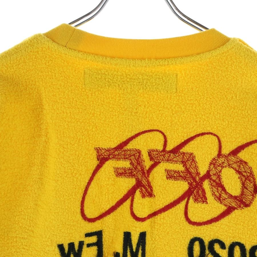 オフホワイト 19AW Industrial Y013 Incomp Crewneck バック切替刺繍