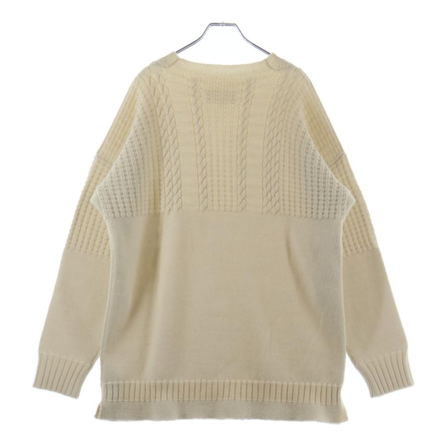 Maison Margiela メゾンマルジェラ 22SS CABLE KNIT WOOL SWEATER ウール ケーブル クルーネックニットセーター ホワイト S30GP0336 S17911 Maison Margiela（メゾンマルジェラ） 22SS CABLE KNIT WOOL SWEATER