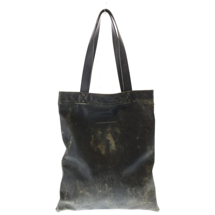 MM6 Maison Margiela エムエムシックスメゾンマルジェラ TOTE BAG エイジング加工 バフレザートートバッグ ブラウン SB6WC0013 P4792 H4524 MM6 Maison Margiela エムエムシックスメゾンマルジェラ TOTE BAG