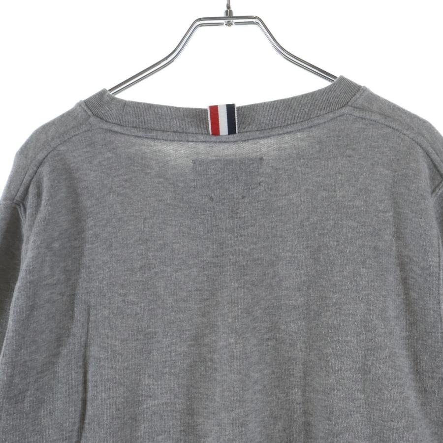 トムブラウン 長袖カットソー グレー サイズ1 カナダ製 THOM BROWNE（トム ブラウン） SWEATSHIRT 日本製 クルーネック