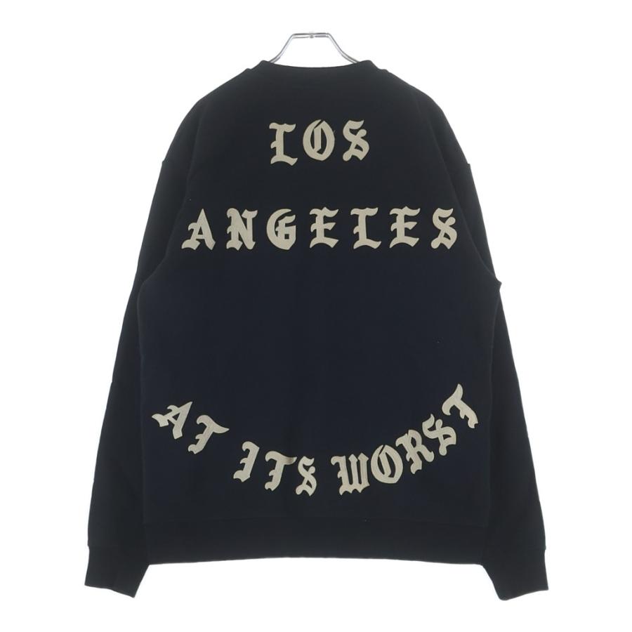 BORN X RAISED ボーンアンドレイズド ロゴフェルトパッチ クルーネック