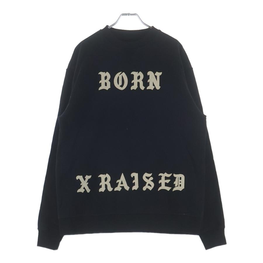 BORN X RAISED ボーンアンドレイズド ロゴフェルトパッチ クルーネック