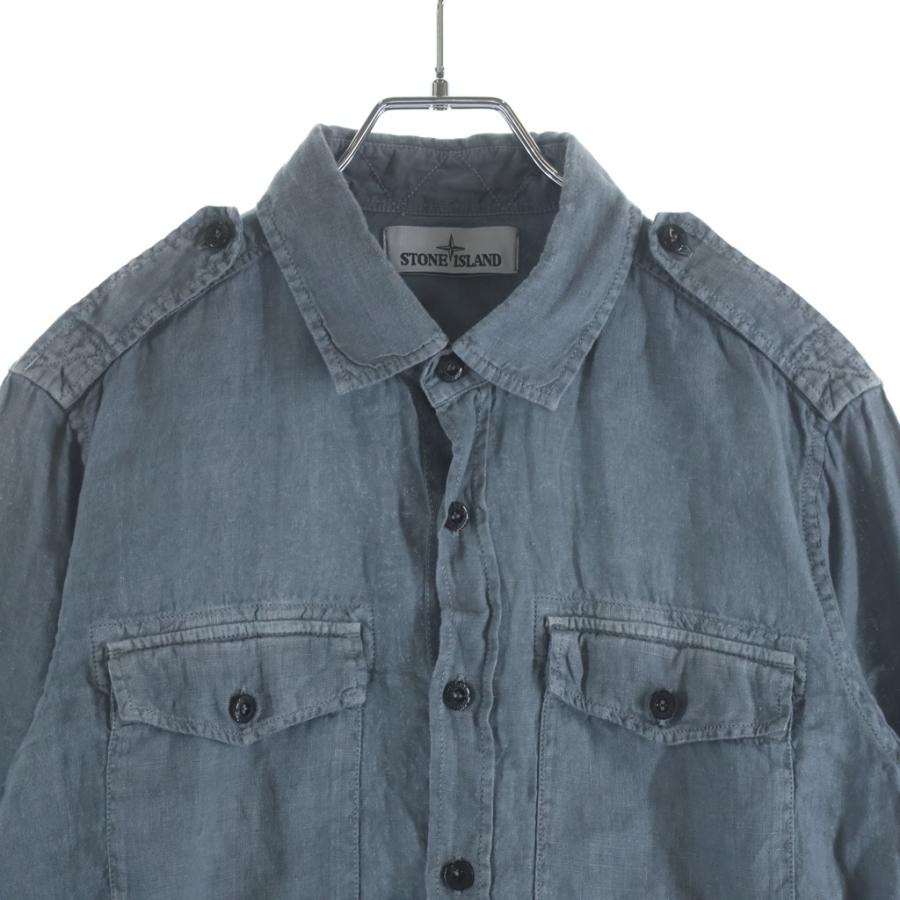 STONE ISLAND（ストーン アイランド） 15SS Linen Buttoned Shirt