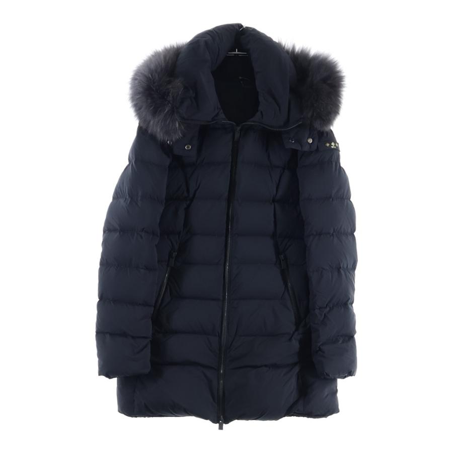 定価11万タトラス　セラミカ　ダウンコート　ファ　ブラック　Lー TATRAS（タトラス） 20AW CERAMICA セラミカ ファーフーデッドダウン