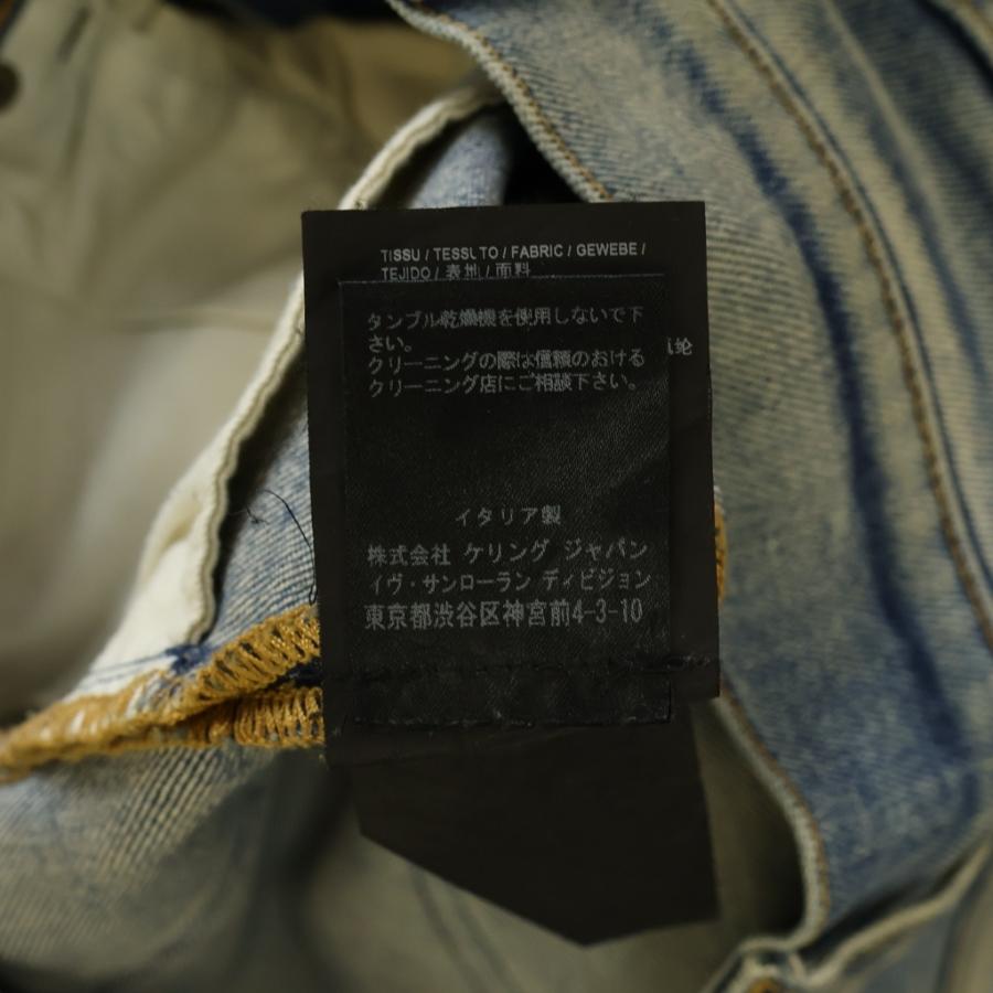 サンローランパリ 17SS エディ期 ヴィンテージ加工 ストレッチデニム