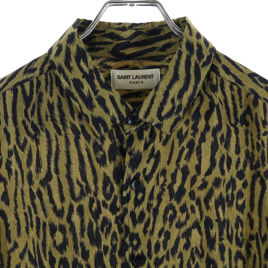 SAINT LAURENT PARIS サンローランパリ 21AW レオパード柄 シルク