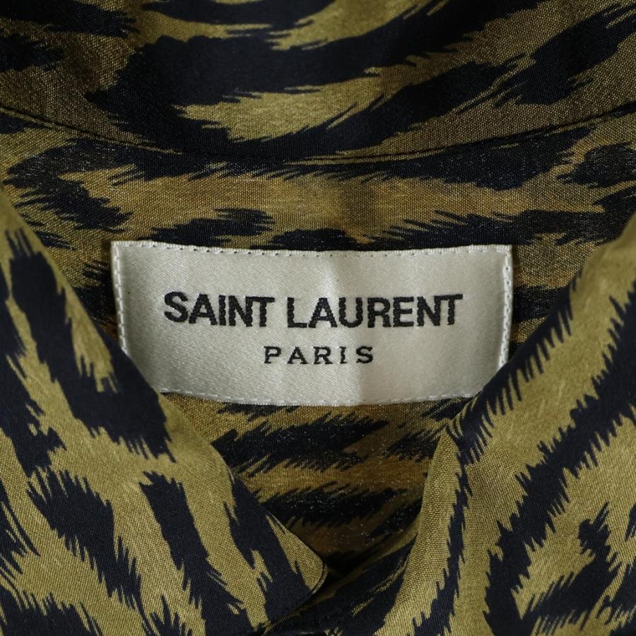 SAINT LAURENT PARIS サンローランパリ 21AW レオパード柄 シルク