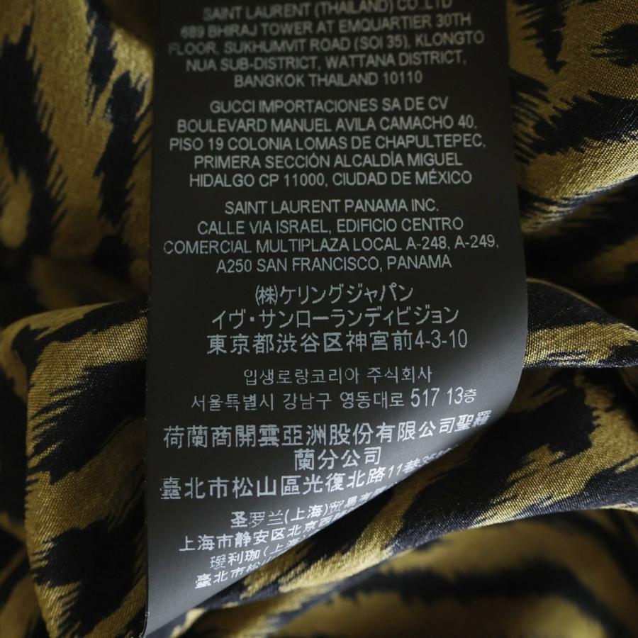 SAINT LAURENT PARIS サンローランパリ 21AW レオパード柄 シルク
