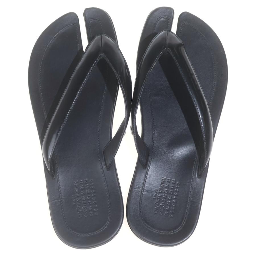 専用。Maison Margiela タビ トングサンダル ブラック　41 Maison Margiela（メゾンマルジェラ） TABI SANDAL タビ レザートング