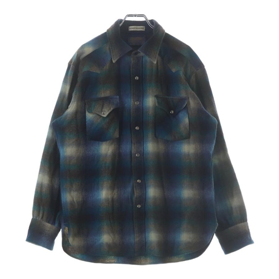 70s ペンドルトン PENDLETON Wool オンブレCheck L 70s PENDLETON Wool オンブレCheck Shirt L 70s PENDLETON L/S ウール