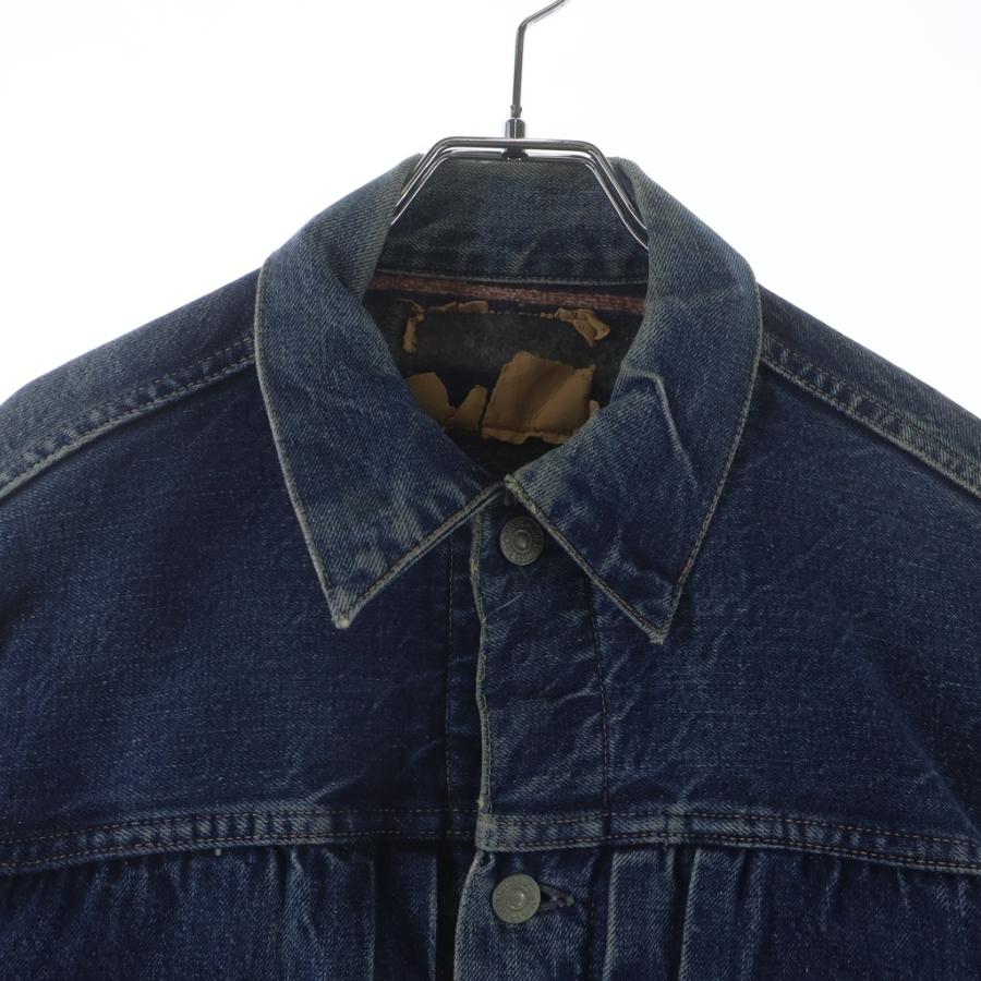 Levi's リーバイス 50-60S VINTAGE 517XX ヴィンテージ セカンド ボタン裏刻印なし ハギ付 裏地ブランケット USA製 両面タブ BIGE デニムトラッカージャケット インディゴ Levi's（リーバイス） 50-60S 517XX ヴィンテージ セカンド ボタン裏