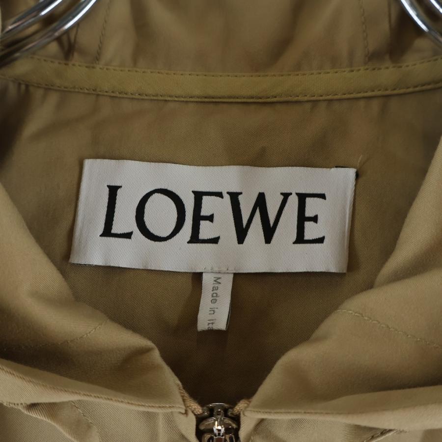 LOEWE（ロエベ） アナグラム レザーロゴパッチ シルク混 フーデッド