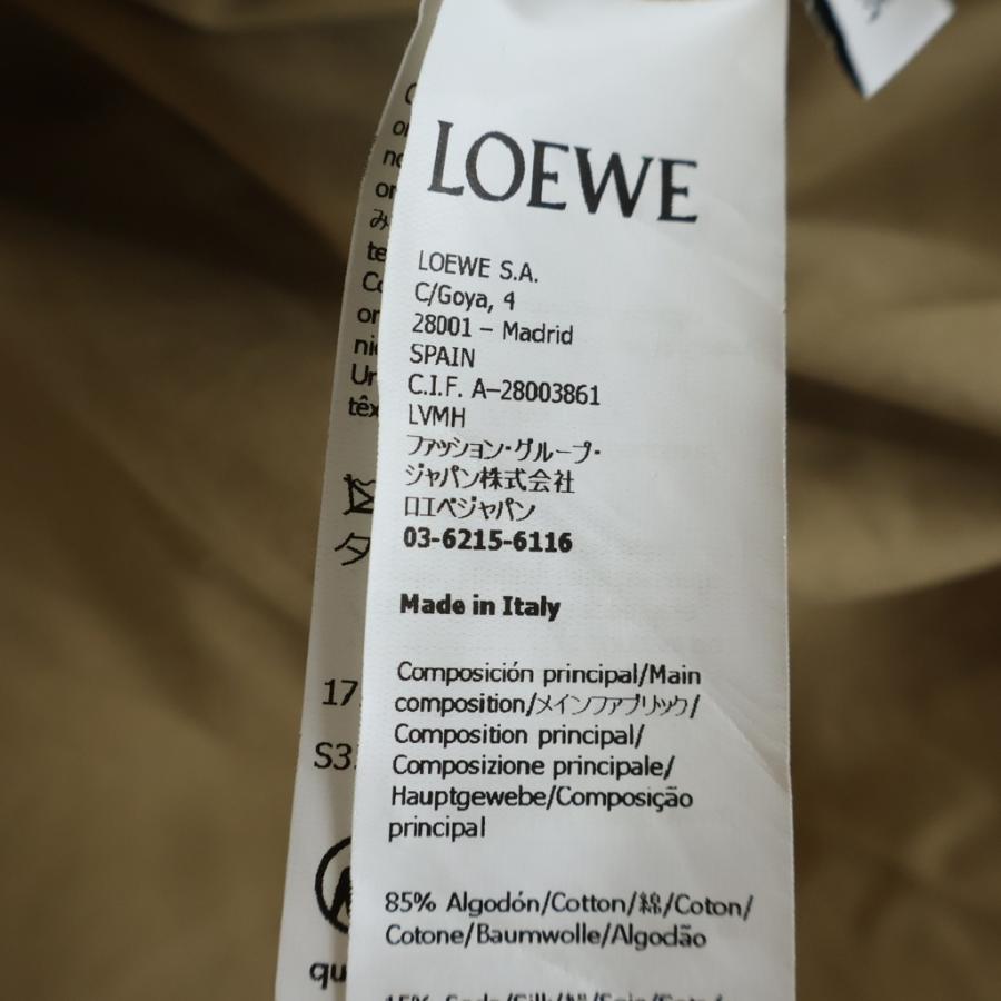 LOEWE（ロエベ） アナグラム レザーロゴパッチ シルク混 フーデッド