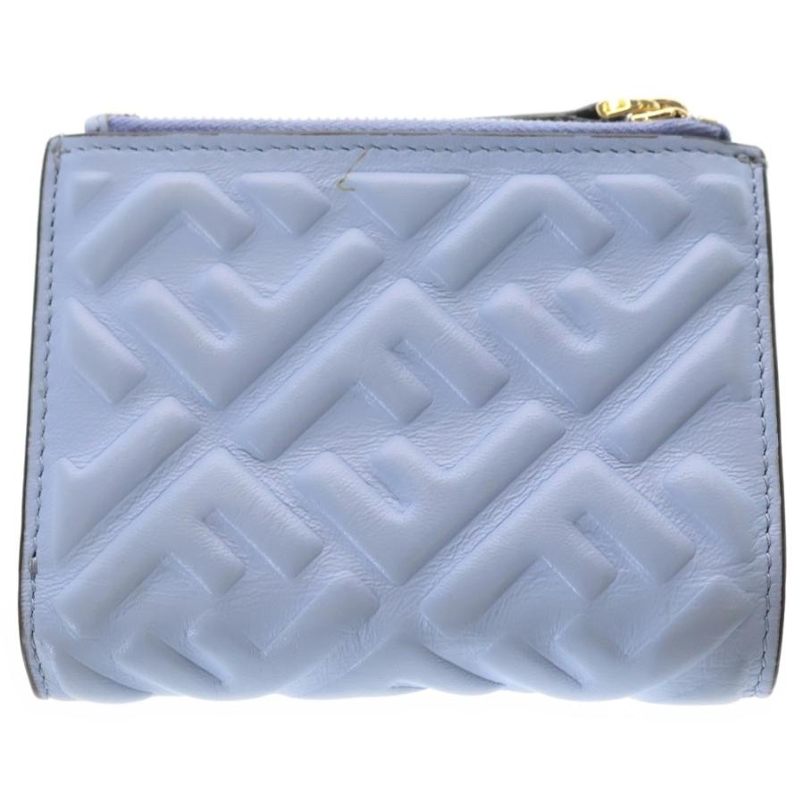 FENDI（フェンディ） FFロゴ ナッパレザー ウォレット 二つ折り財布