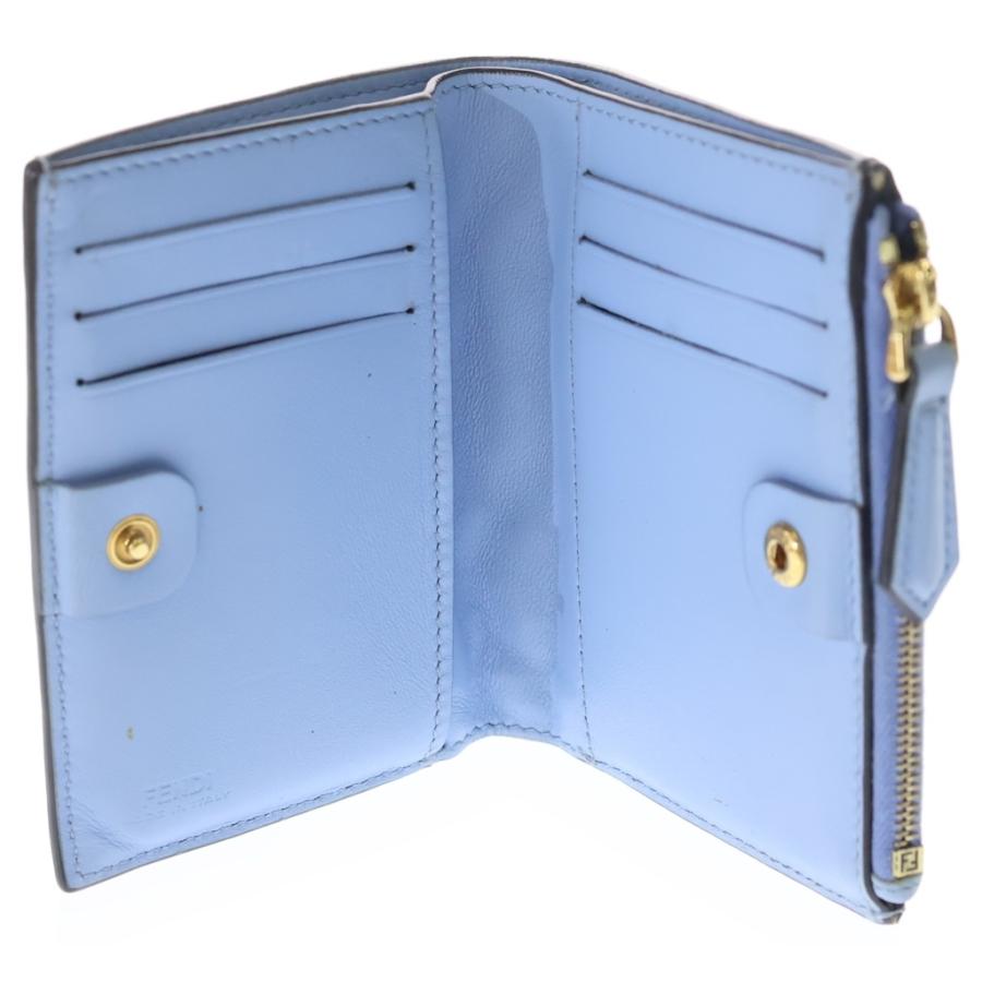 FENDI（フェンディ） FFロゴ ナッパレザー ウォレット 二つ折り財布
