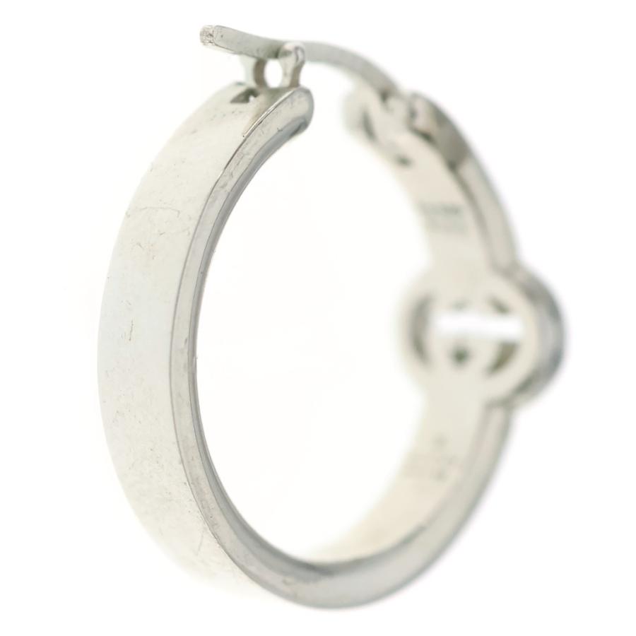 [美品]GUCCI インターロッキング フープピアス 両耳用 シルバー925 GUCCI（グッチ） GGインターロッキング フープピアス 両耳 シルバー