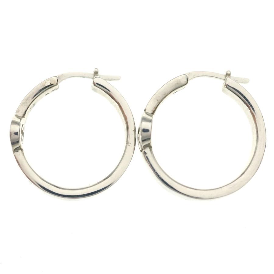 GUCCI グッチ GGインターロッキング フープピアス 両耳 シルバー 854204 J8400 0818 GUCCI（グッチ） GGインターロッキング フープピアス 両耳 シルバー