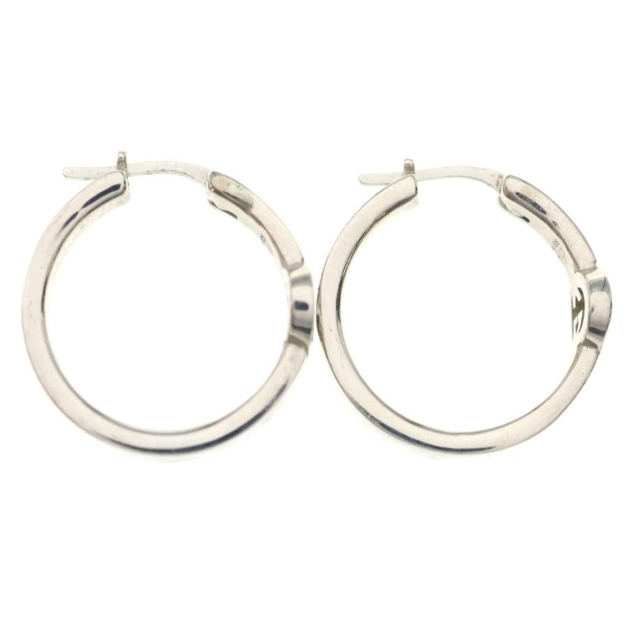 GUCCI（グッチ） GGインターロッキング フープピアス 両耳 シルバー