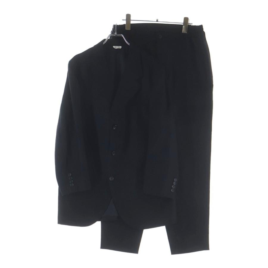COMME des GARCONS HOMME DEUX コムデギャルソン オムドゥ AD2023 ウールセットアップスーツ 3Bテーラードジャケット ノータックイージースラックスパンツ ブラック DL-J025/DL-P028 COMME des GARCONS HOMME DEUX コムデギャルソン オムドゥ AD2023