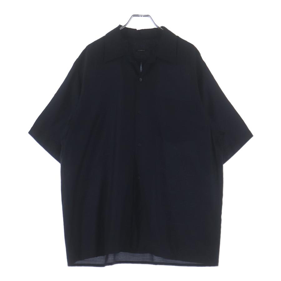 COMOLI（コモリ） 23SS シルク混 ウール 半袖 オープンカラーシャツ