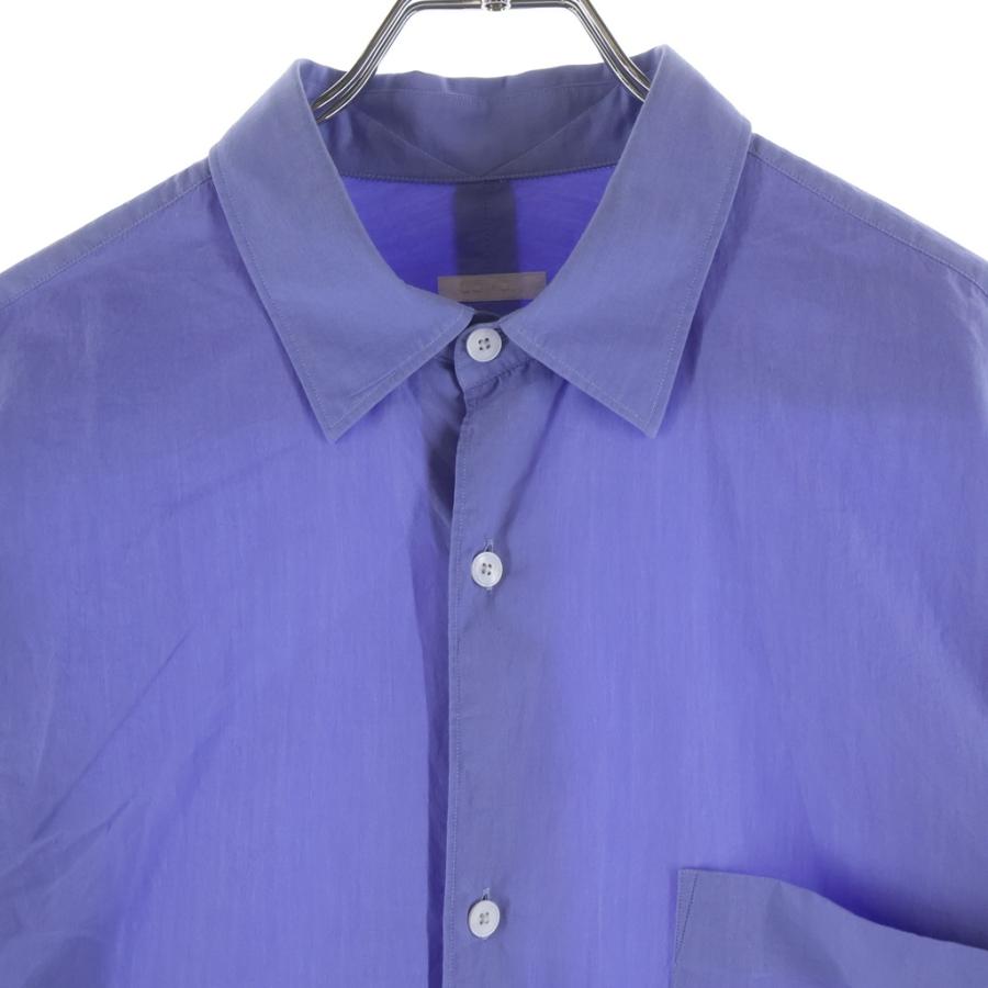 COMOLI（コモリ） 22AW コットン レギュラーカラー 長袖シャツ ブルー