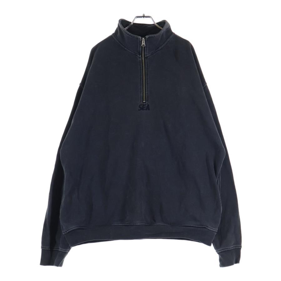 WIND AND SEA（ウィンダンシー） PIGMENT HALF ZIP SWEAT フロントロゴ
