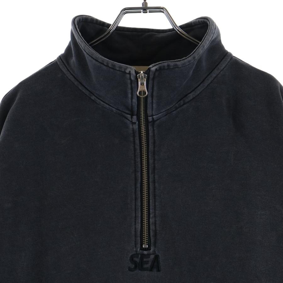 WIND AND SEA（ウィンダンシー） PIGMENT HALF ZIP SWEAT フロントロゴ