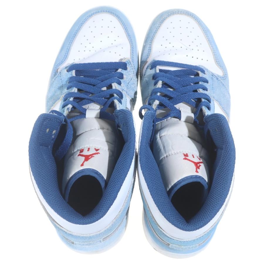 NIKE（ナイキ） AIR JORDAN1 MID SE WHITE/HYPER ROYAL/RED エア