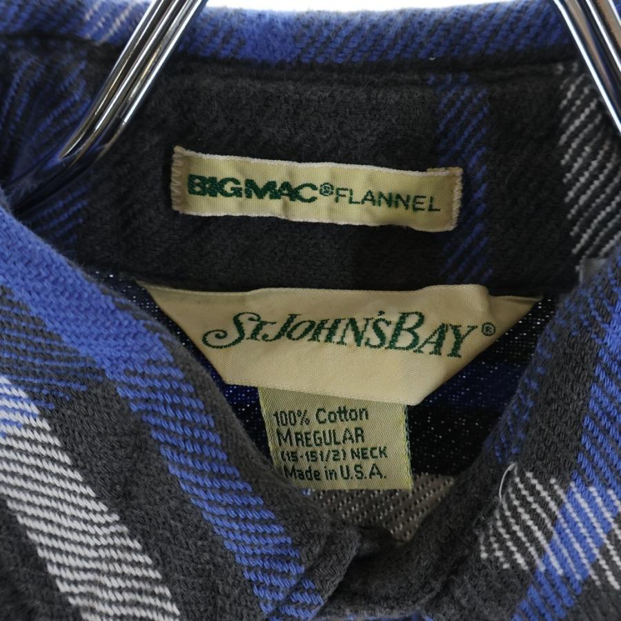 ビッグマック 80-90S VINTAGE ×ST.JOHN'S BAY L/S FLANNEL SHIRT エス