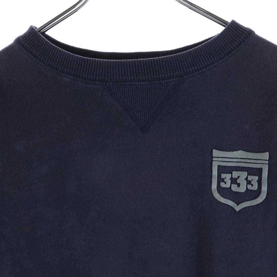 VINTAGE ヴィンテージ 50-60S ナス紺 V字ガゼット クルーネック
