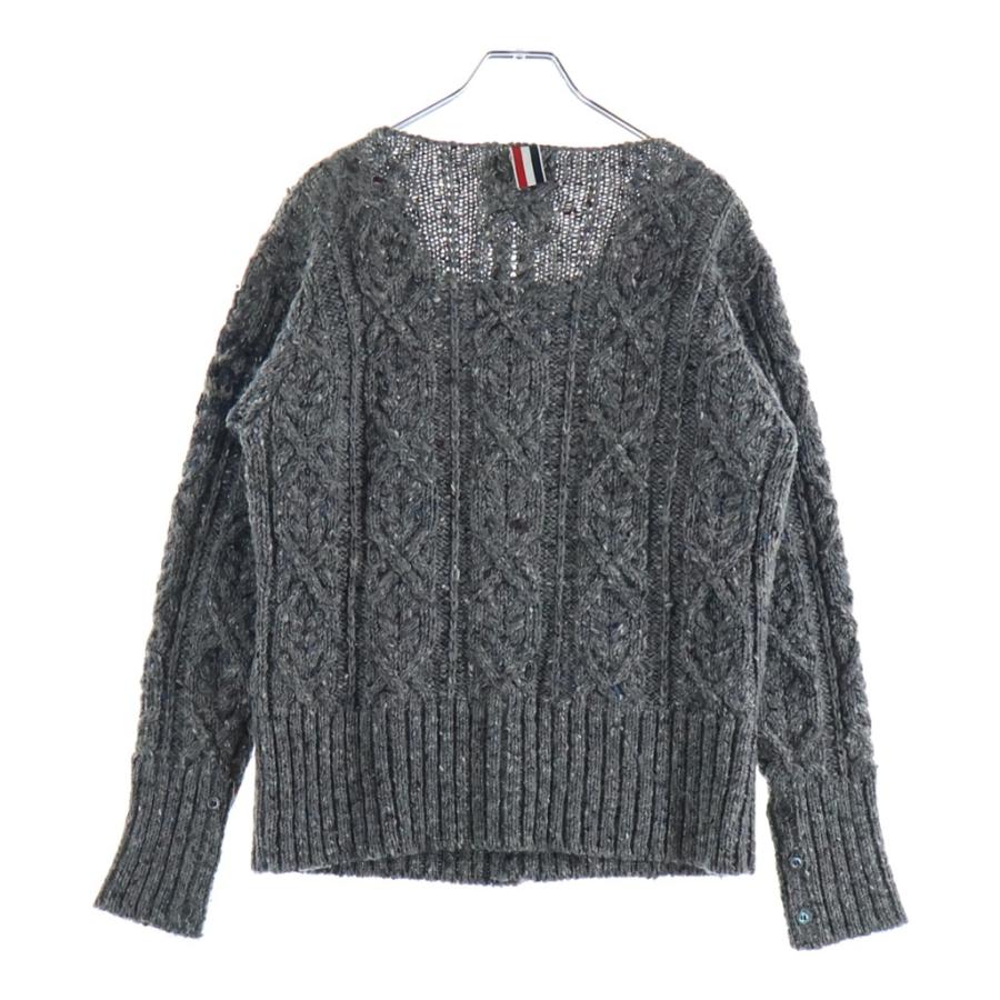 正規品 トムブラウン 4BAR オーバーサイズ　カーディガン トリコロール 1 THOM BROWNE（トム ブラウン） トリコロール ウール ニット