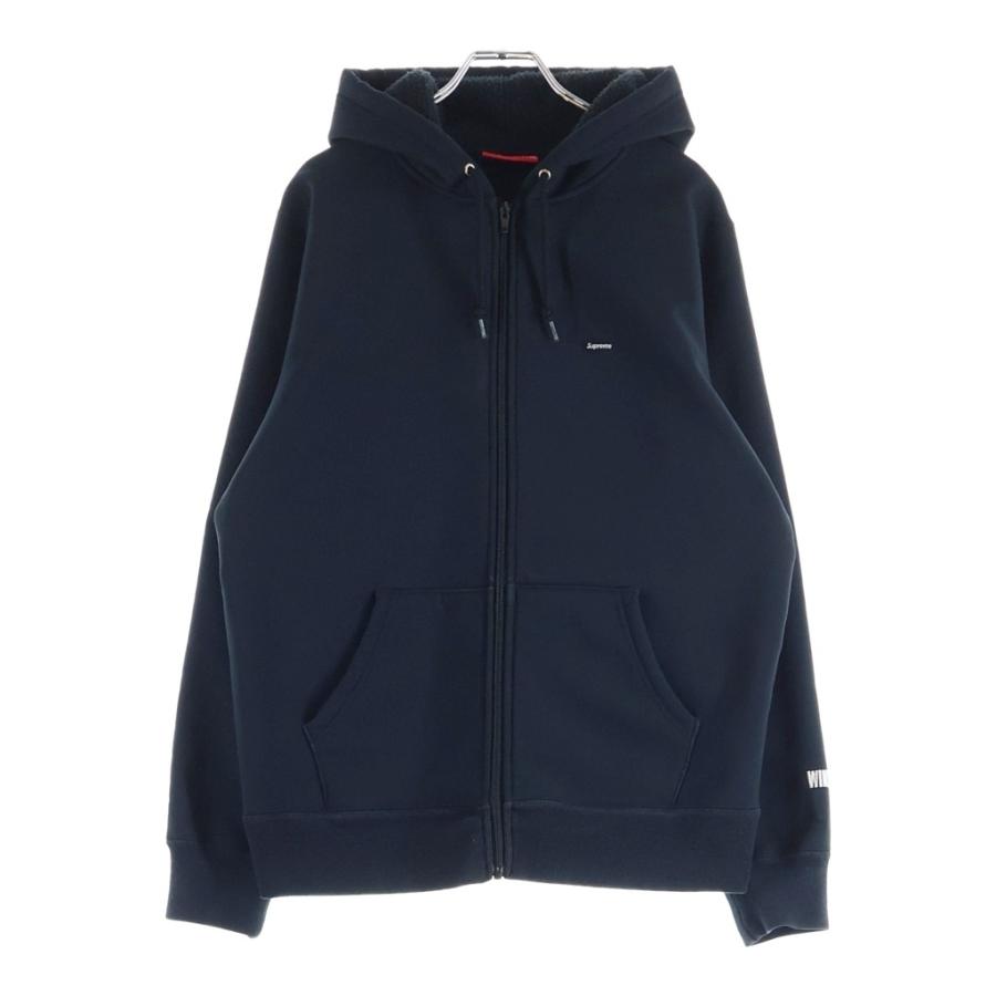 シュプリームスモールボックスロゴ入りジップパーカーポリエステルウィンドストッパー Supreme（シュプリーム） 19AW WINDSTOPPER Zip Up Hooded Sweatshirt