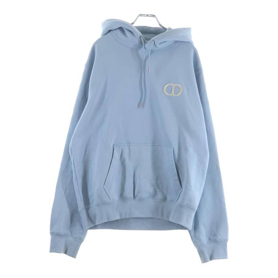 DIOR ディオール チェストロゴ刺繍スウェットプルオーバーパーカー 