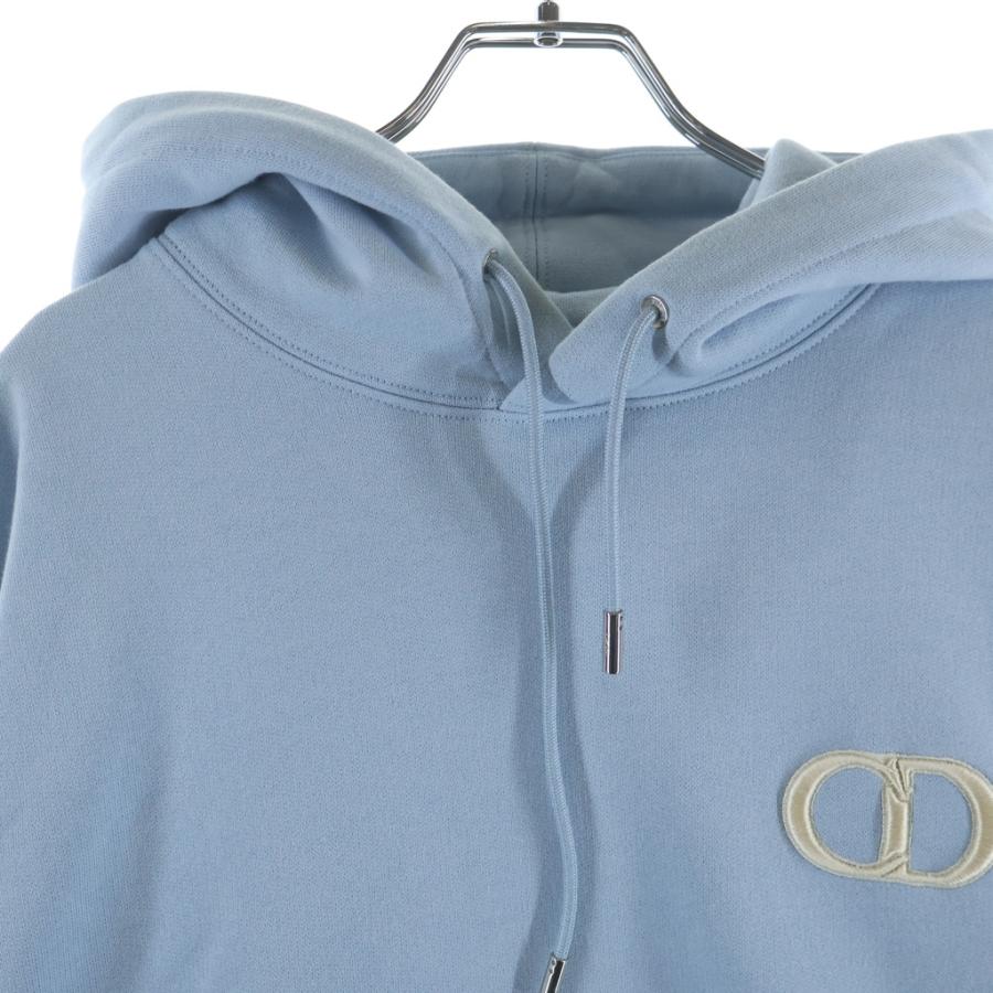 DIOR ディオール チェストロゴ刺繍スウェットプルオーバーパーカー 