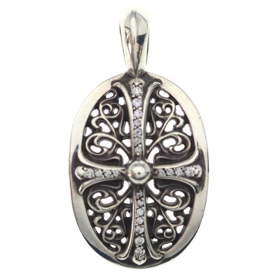 CHROME HEARTS クロムハーツ CLSC OVAL P/D クラシックオーバル PAVEダイヤ ペンダントトップ シルバー CHROME HEARTS（クロムハーツ） CLSC OVAL P/D クラシックオーバル