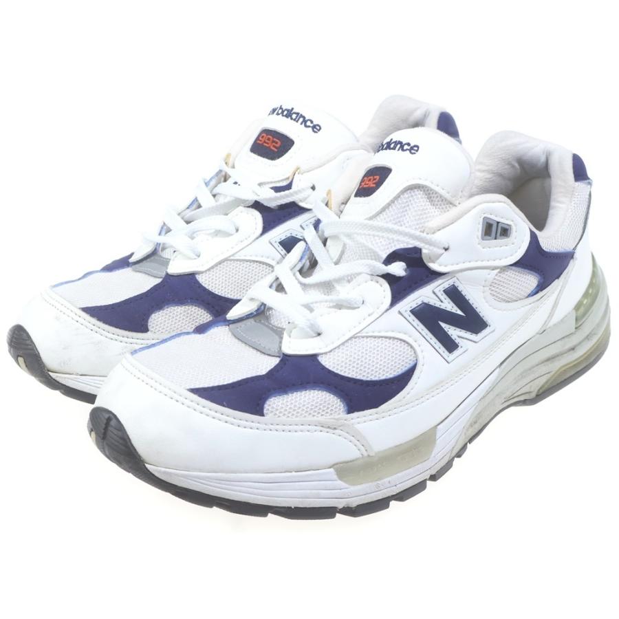 New Balance ニューバランス M992EC USA製 ローカットスニーカー ホワイト/ネイビー US9.5/27.5cm New Balance（ニューバランス） M992EC USA製 ローカットスニーカー