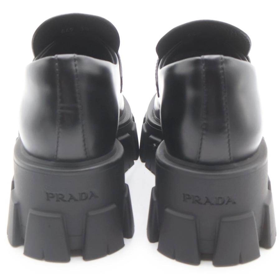PRADA（プラダ） BRUSHED LEATHER MONOLITH LOAFERS モノリス