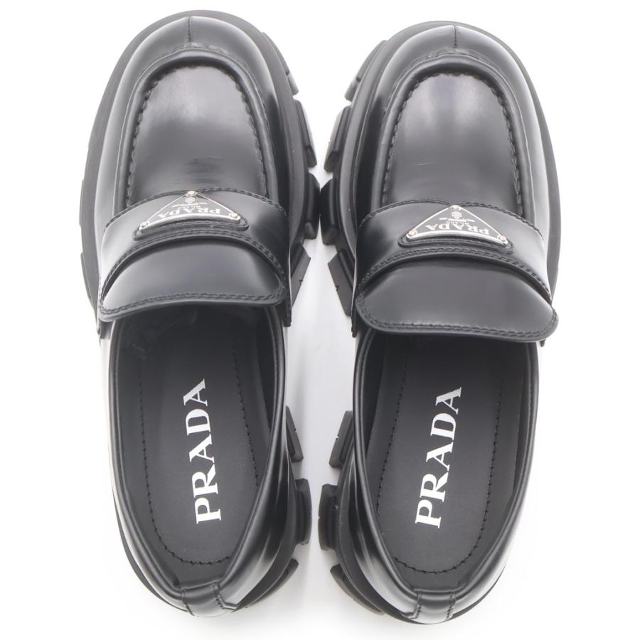 PRADA（プラダ） BRUSHED LEATHER MONOLITH LOAFERS モノリス