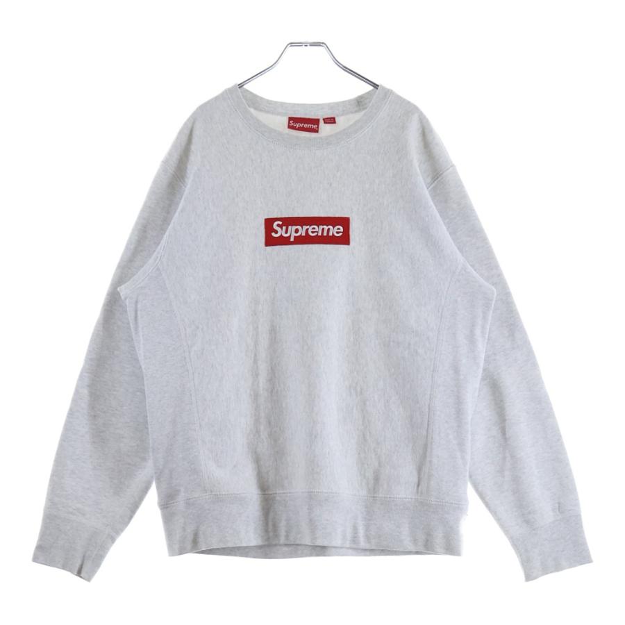 SUPREME シュプリーム 18AW Box Logo Crewneck Sweatshirt ボックスロゴ クルーネック スウェット トレーナー グレー 3226E020030 Supreme（シュプリーム） 18AW Box Logo Crewneck Sweatshirt ボックス
