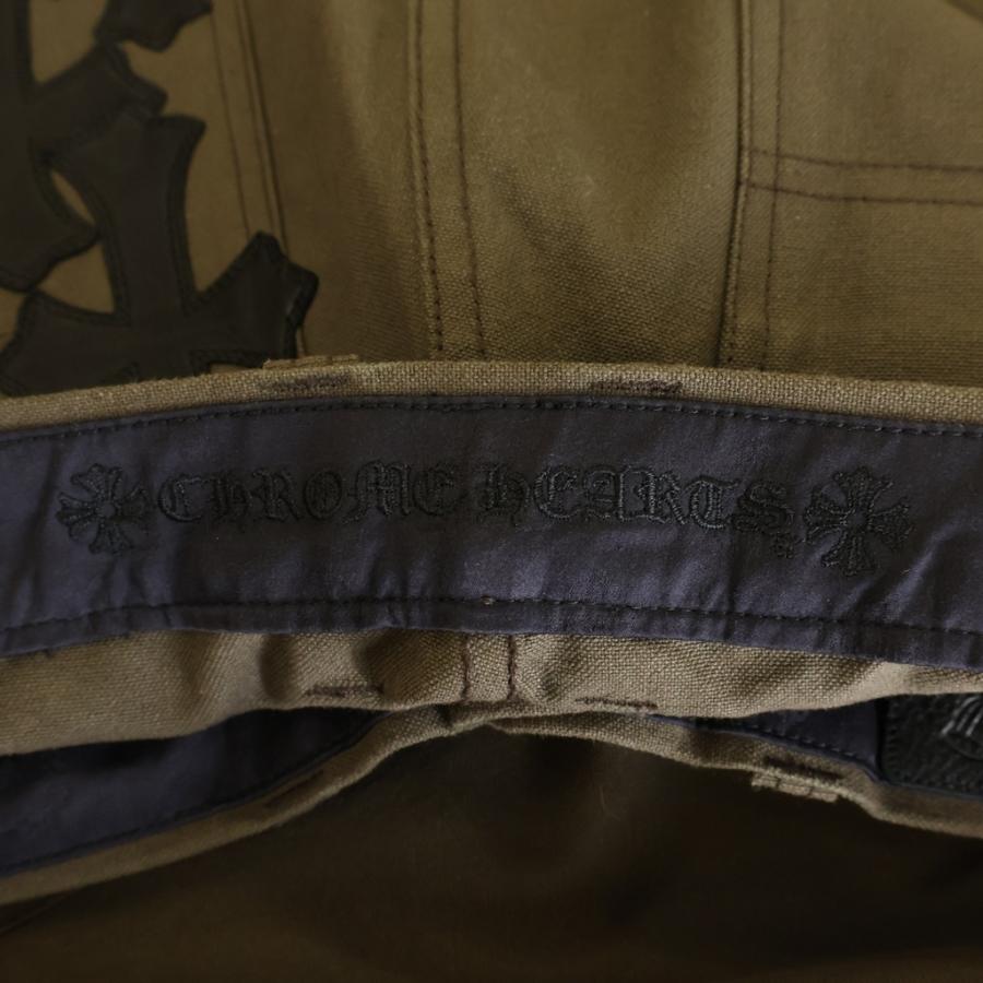 CHROME HEARTS クロムハーツ CARPENTER CEMETERY CROSS PATCH セメタリークロスパッチ カーペンター ワイドパンツ カーキ CHROME HEARTS（クロムハーツ） CARPENTER CEMETERY CROSS PATCH