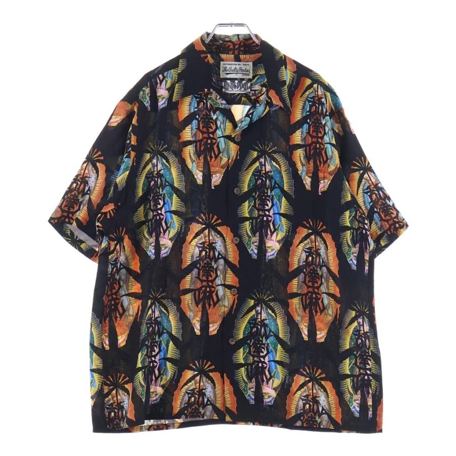 WACKO MARIA ワコマリア 21SS ×BUDSPOOL HAWAIIAN SHIRT バッズプール 舐達磨 木目ボタン ハワイアン半袖シャツ ブラック WACKO MARIA（ワコマリア） 21SS ×BUDSPOOL HAWAIIAN SHIRT