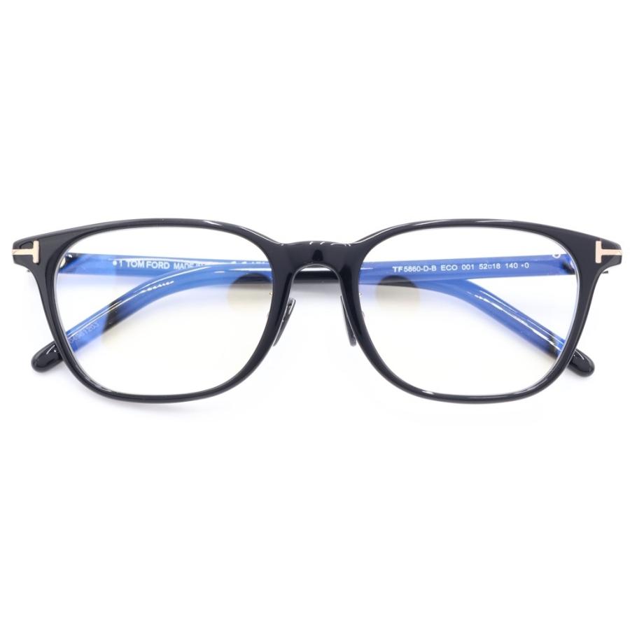 TOM FORD トムフォード TF5860-D-B ウェリントンフレーム クリアレンズ サングラス メガネ ブラック TOM FORD（トムフォード） TF5860-D-B ウェリントンフレーム クリア