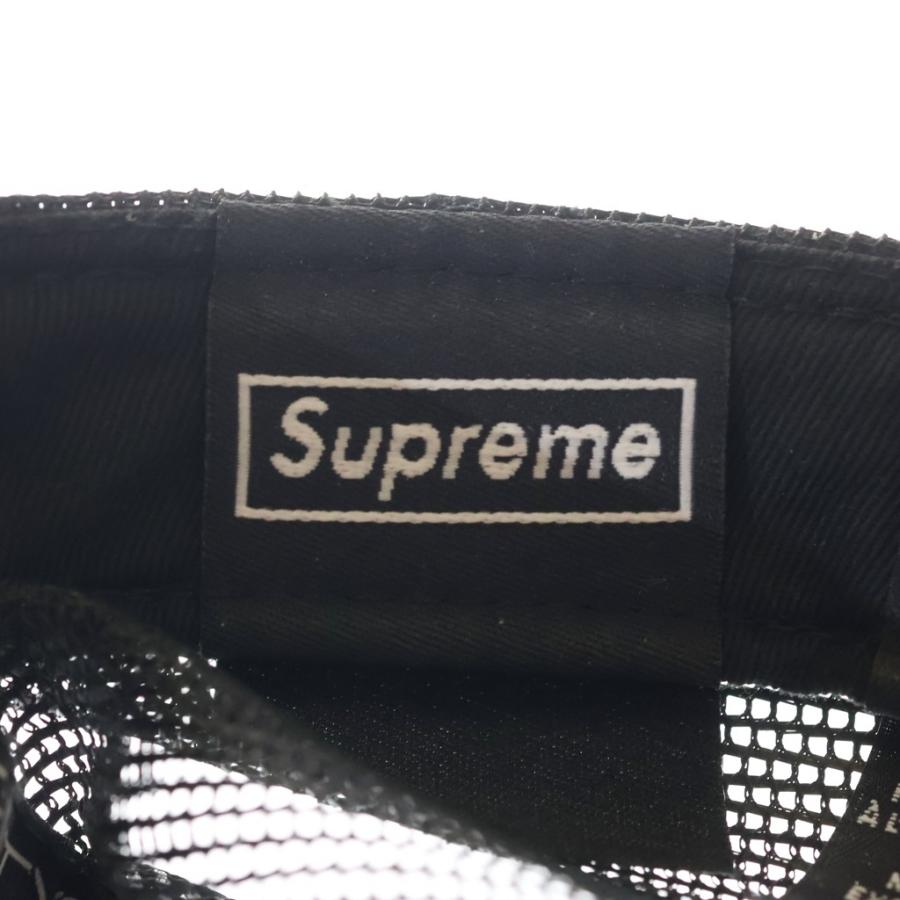 SUPREME シュプリーム 23SS ×NEW ERA Box Logo Mesh Back ニューエラ ボックスロゴ 6パネル メッシュベースボールキャップ 帽子 ブラック Supreme（シュプリーム） 23SS ×NEW ERA Box Logo Mesh Back